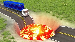 Cars vs Giant Crater #2 ▶️ BeamNG Drive