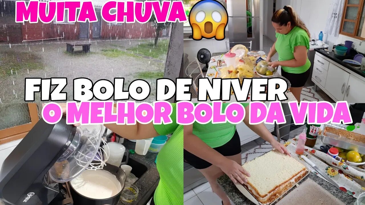 VLOG MUITA CHUVA🌧 FIZ UM BOLO DE ANIVERSÁRIO🎂O MELHOR BOLO QUE JA FIZ