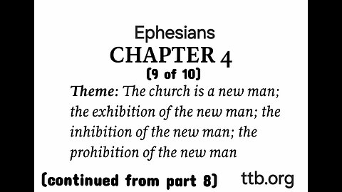 Ephesians Chapter 4 (Bible Study) (9 of 10)