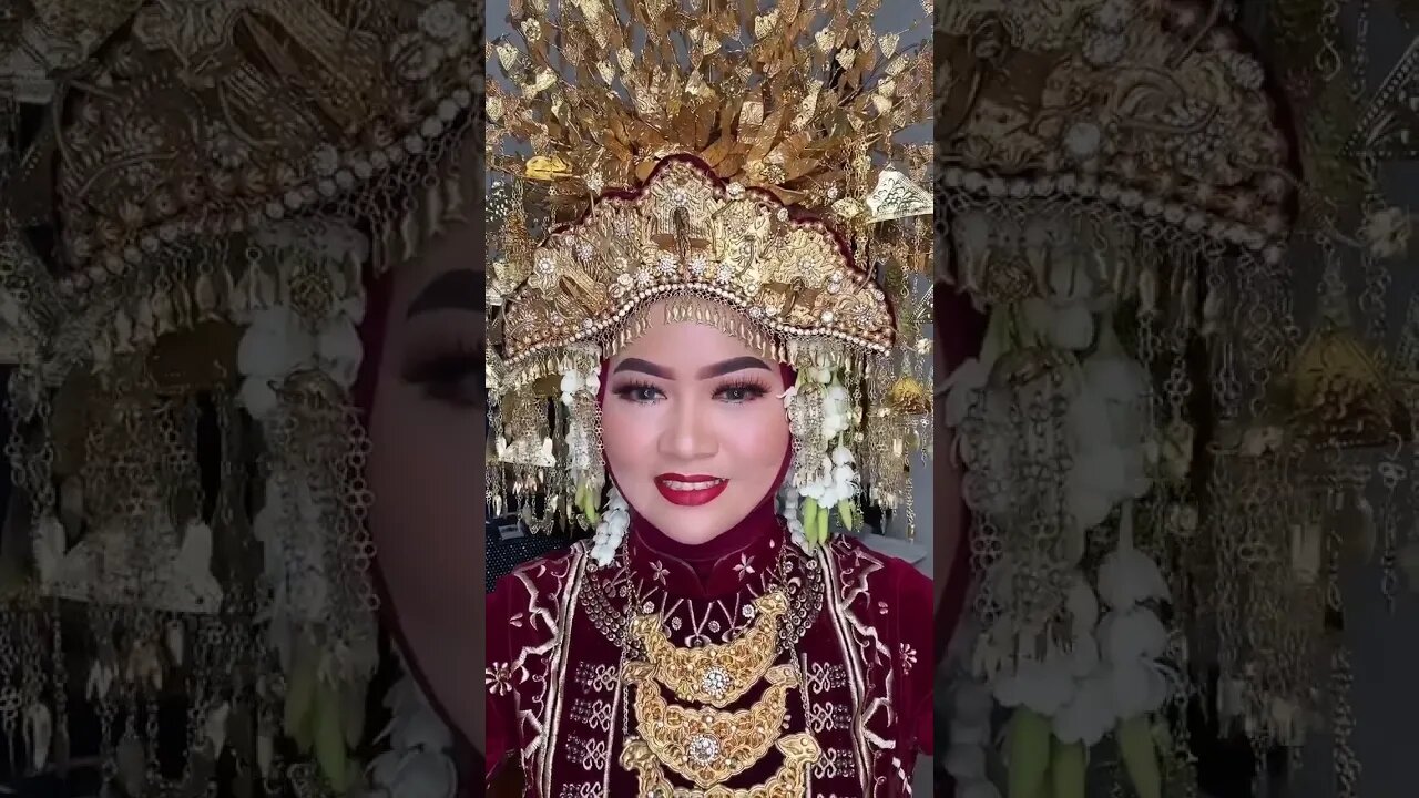 CANTIK ! PENGANTIN PAKAIAN ADAT PALEMBANG SUMATERA SELATAN INDONESIA #shorts #short #shortvideo