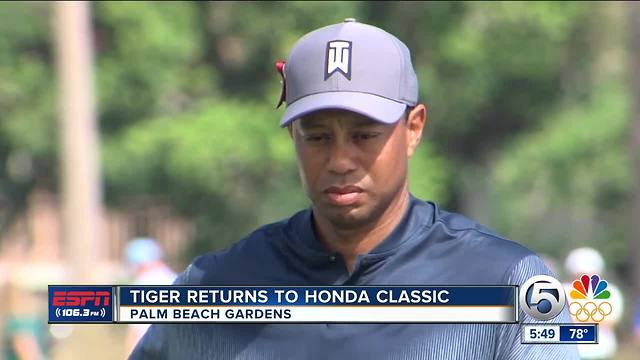 Tiger Woods attracts large crowds at Honda Classic