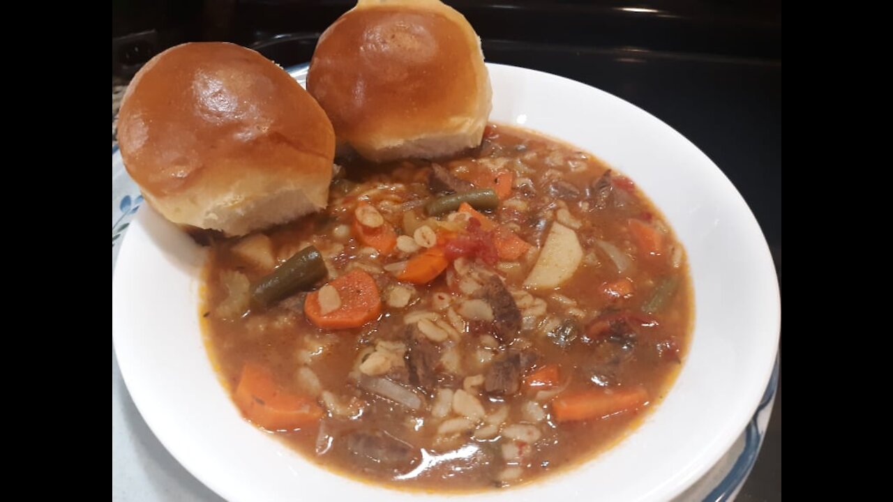 Beautiful Hearty Beef Barley Soup