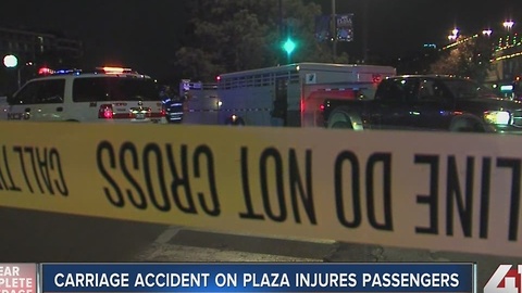 Three injured in horse carriage crash on Plaza