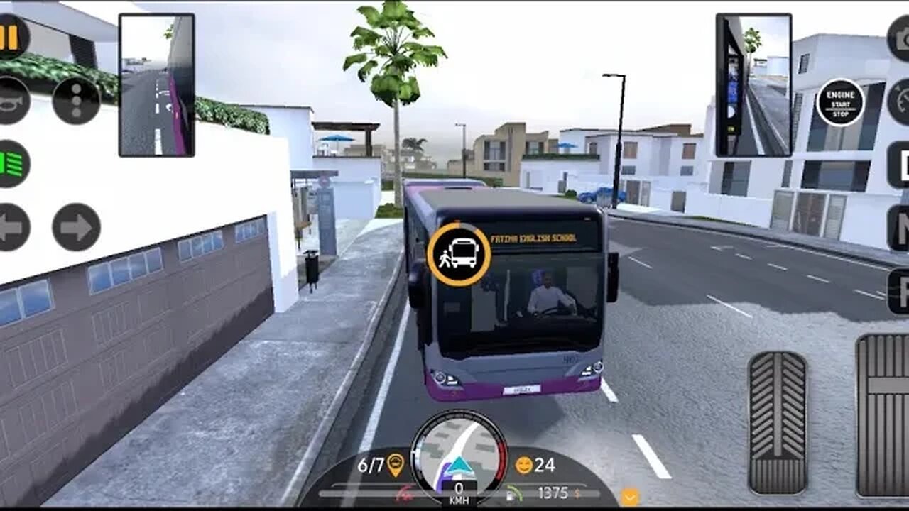 BeamNG, bus driving experience, Dubai completed route, city views