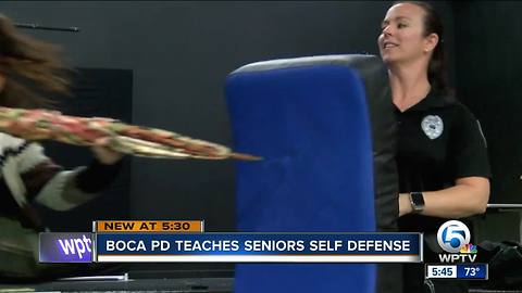 Seniors learn 'Cane-Fu' self defense in Boca Raton