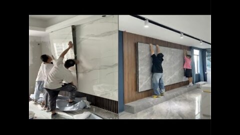 Young MAN With Great Tiling Skills- Great Techniques in Construction