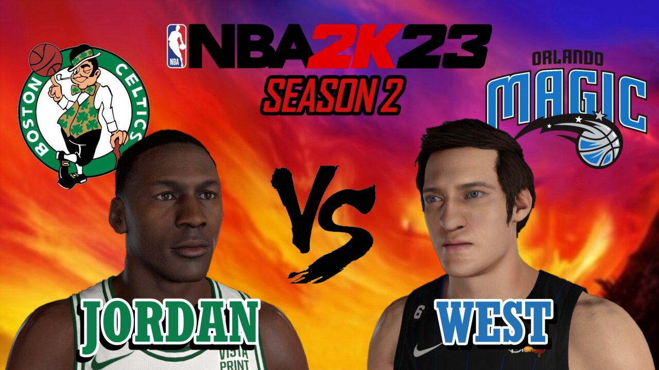 Michael Jordan vs Jerry West - Celtics vs Magic - Season 2: Game 23 - MyLeague: All-Time Legends