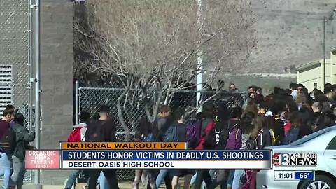 Students walk out of schools in Las Vegas