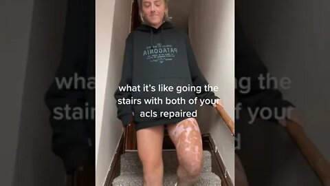 What It's Like Going The Stairs With Both Of Your Acls Repaired Video By Avesbrook #Shorts