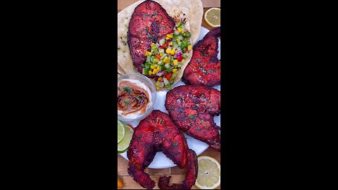 SUCCULENT TANDOORI KING FISH AND SWEETCORN SALSA