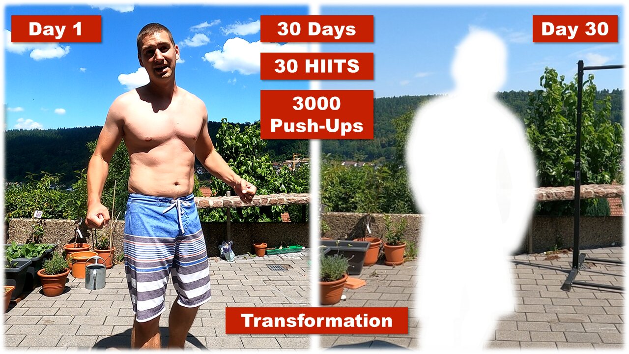 30 Days of HIIT and 3000 Push Ups - Short Term Transformation With Results!