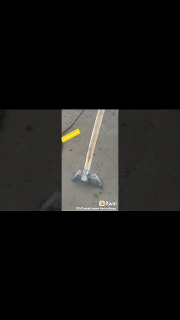 Enxada caseira, confira como ficou!