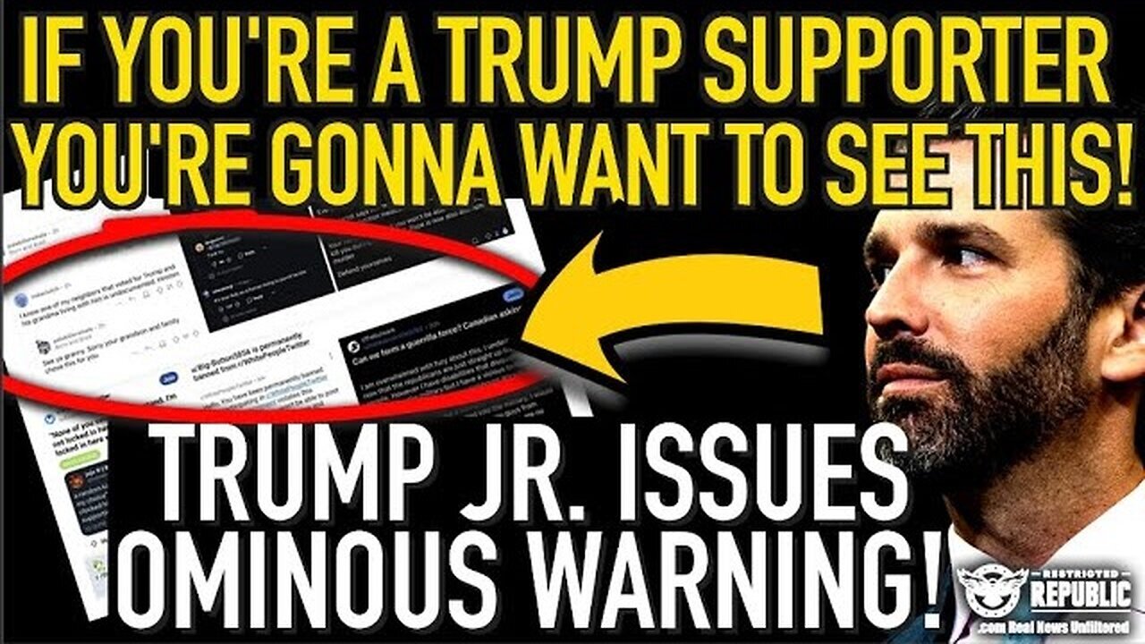 If You’re a Trump Supporter You’re Gonna Want To See This! Don Trump Jr. Issues Ominous Warning!