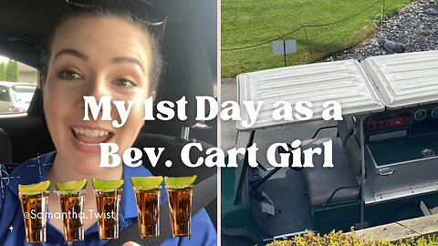 My first day as a Beverage cart girl at a golf course: learn the beer cart with me