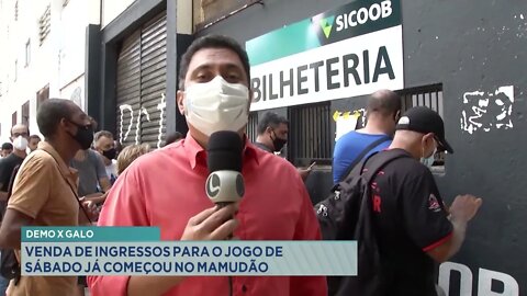 Demo x Galo: venda de ingressos para o jogo de sábado já começou no Mamudão