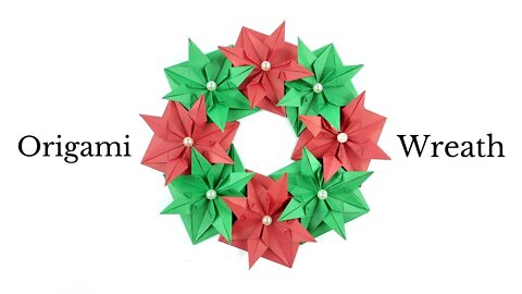 Origami Wreath Holiday Tutorial - DIY Easy Paper Crafts