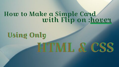 Simple Card with Flip | Only HTML & CSS
