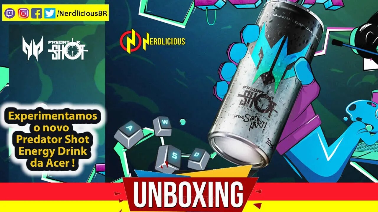 🎁 UNBOXING! Experimentamos o novo PREDATOR SHOT ENERGY DRINK da ACER! Confira!