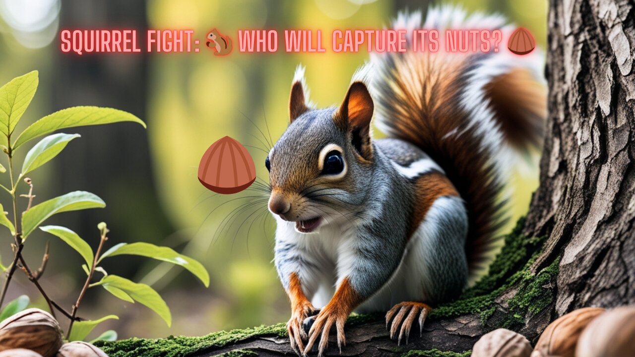 Squirrel Fight: 🐿️ Who will capture its nuts? 🌰/ funny Squirrels videos🐿️🎉