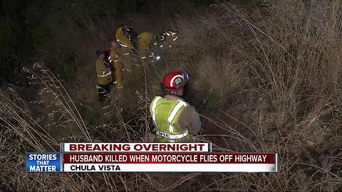 Husband killed, wife hurt in Chula Vista motorcycle crash