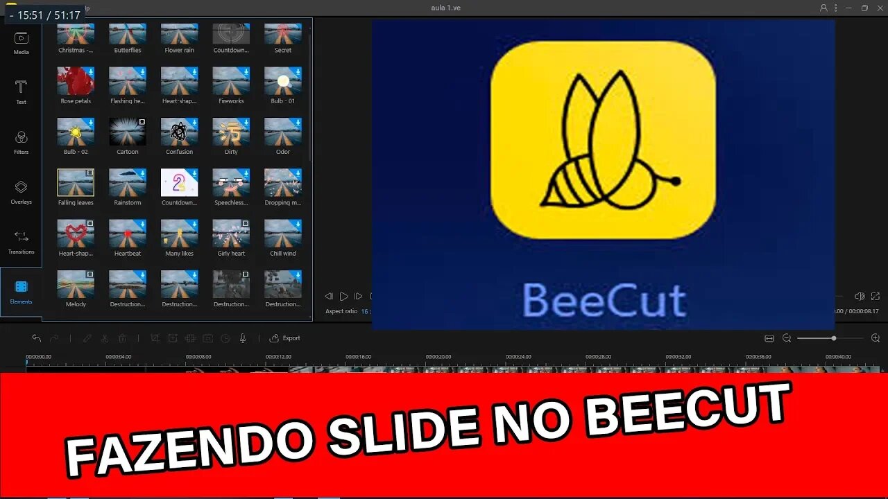 BeeCut - Como Fazer Slides (Transicoes) No Bee Cut - Edicao de videos -