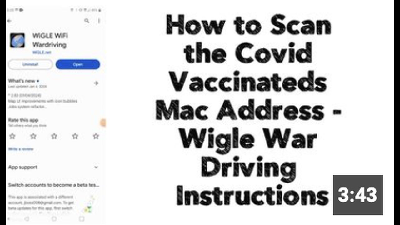 How to Scan the Covid Vaccinateds Mac Address - Wigle War Driving Instructions