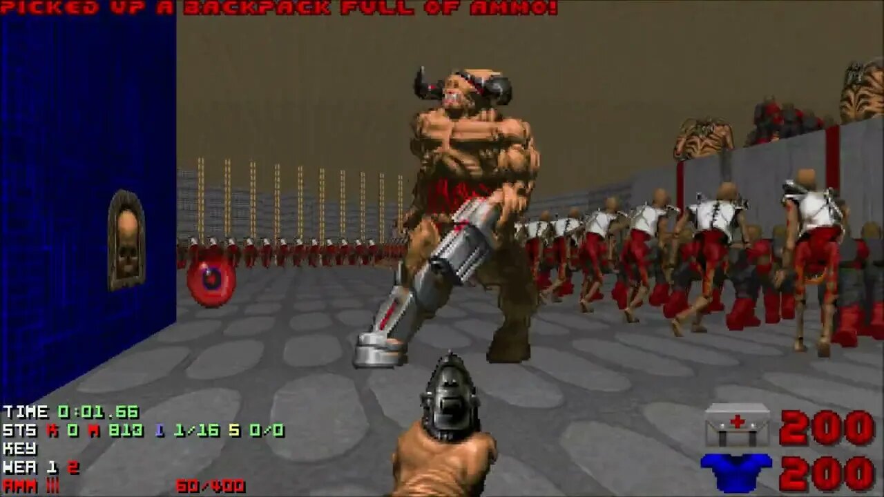 Doom 2 Cybercontrol Level 13 UV with 104% in 15:54