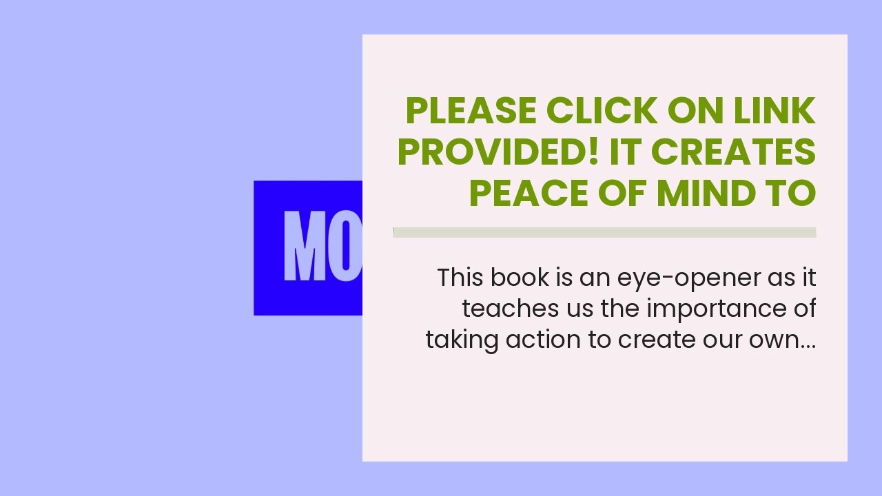 Please click on link provided! It creates peace of mind to act and leads to money: A popular ma...