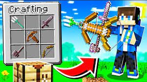 Minecraft but I can make various weapons!!! let's goo fight dragon..