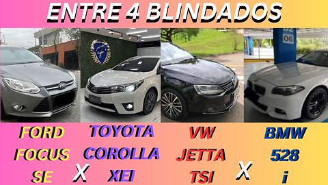 ENTRE 4 CARROS - 4 OPÇÕES DE BLINDADOS DE ATÉ R$ 100 MIL REAIS