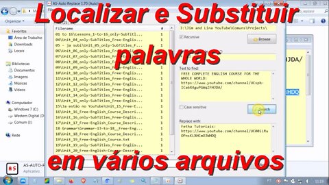 Como Localizar e Substituir Textos em vários arquivos simultaneamente