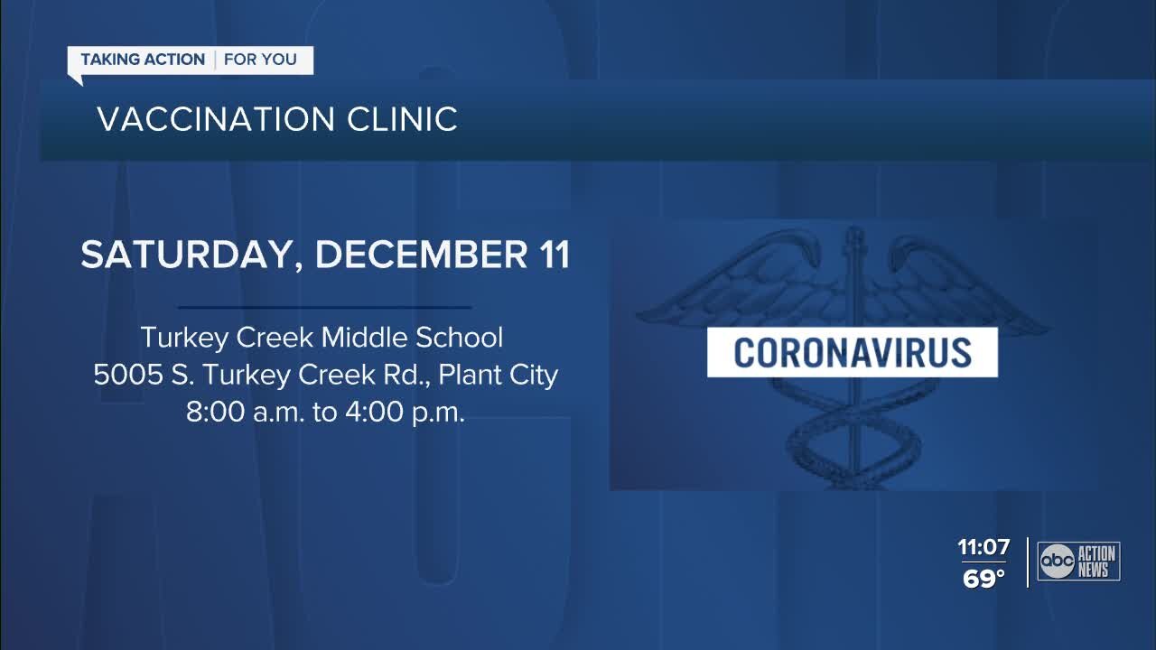 Vaccination clinic to take place at Hillsborough Co. middle school for children, adults