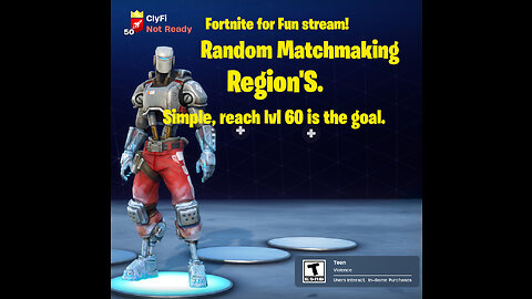 Monday Fortnite for fun! Reaching level 60 is the goal.