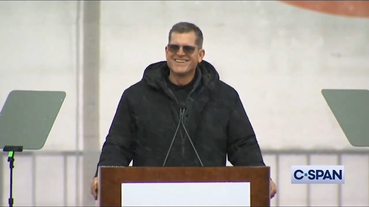 Coach Jim Harbaugh at March for Life: This Is Football Weather!