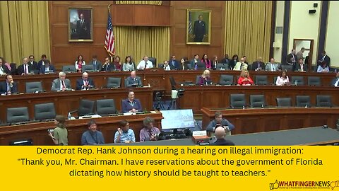 Democrat Rep. Hank Johnson during a hearing on illegal immigration: