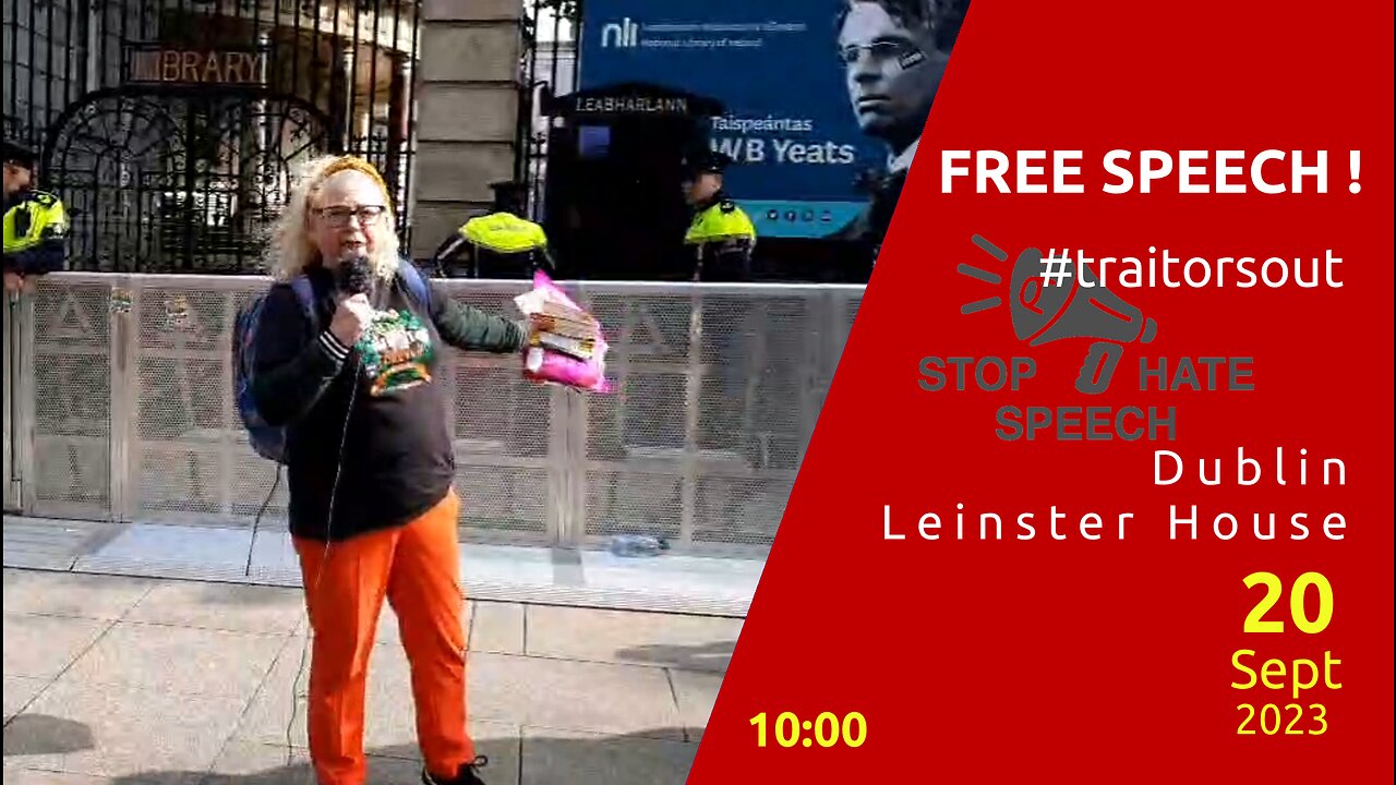 Ireland, Dublin , Leinster House This is the Time - Free Speech 20.09.2023 10am