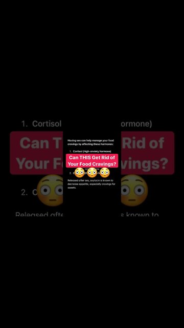 Can Sex Reduce Your Food Cravings?🤔 Subscribe to PPNutra