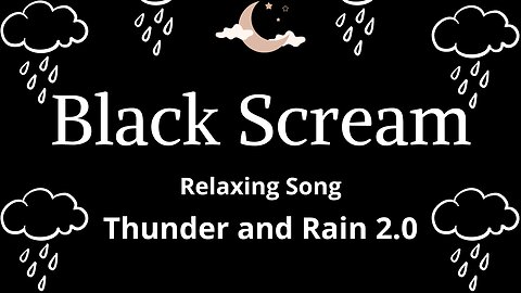 BLACK SCREAM - Thunder and Rain. Sleep in 5 minutes. Sleep and Relaxation. #sleep #relaxation #rain