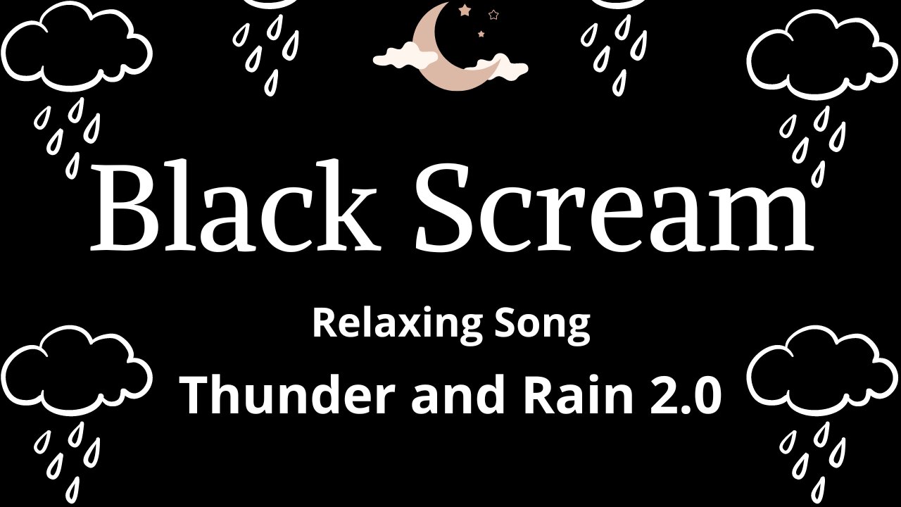 BLACK SCREAM - Thunder and Rain. Sleep in 5 minutes. Sleep and Relaxation. #sleep #relaxation #rain