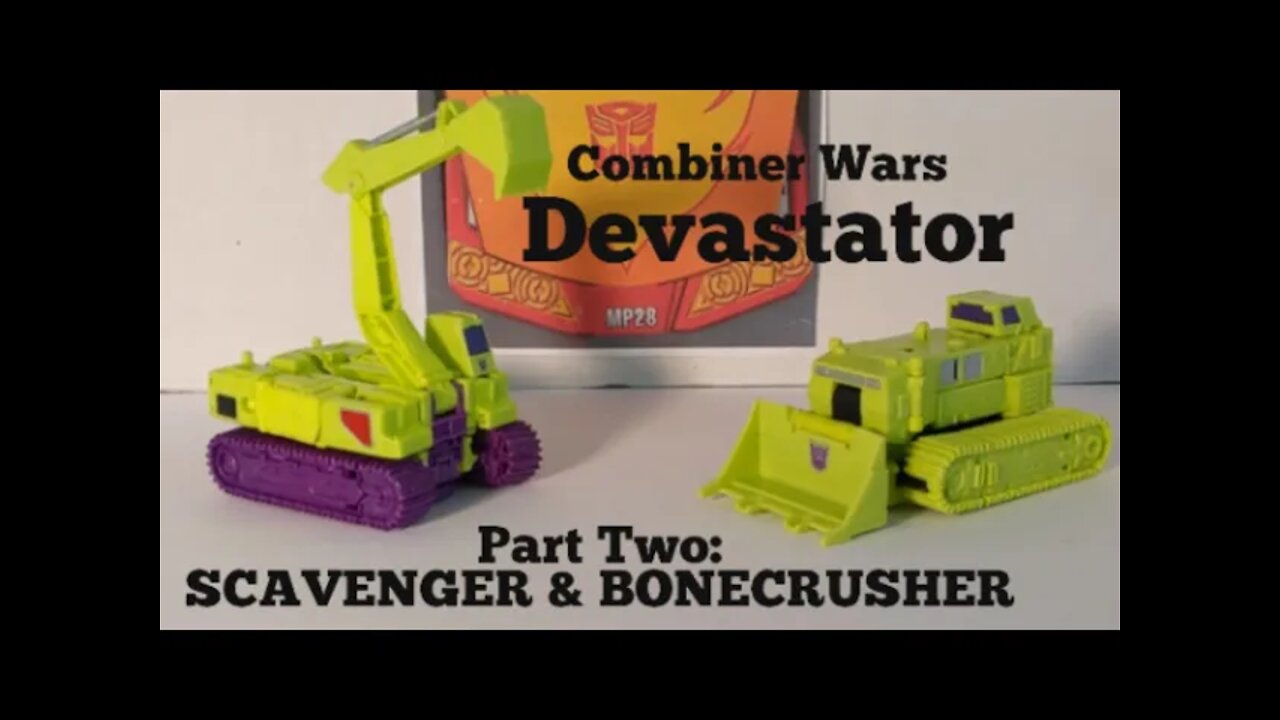 Combiner Wars Devastator Review - Part Two Scavenger and Bonecrusher Titan Class Rodimusbill Review