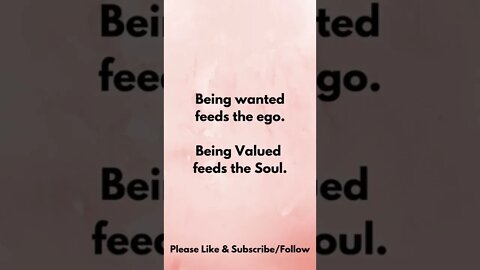 Wanted v Valued