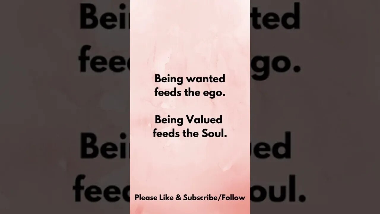 Wanted v Valued