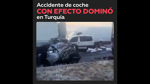 Colisión provoca accidente en cadena en Turquía