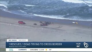 1 rescued, 1 dead in border crossing attempt