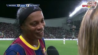 RONALDINHO GAÚCHO VOLTA AO BARCELONA Barcelona x Real Madrid Ronaldinho, Rivaldo, R Carlos e +