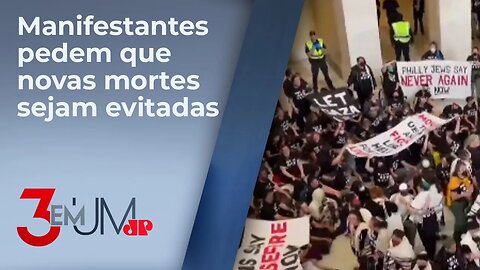 Capitólio dos EUA é invadido por grupo de judeus pedindo cessar-fogo em Gaza