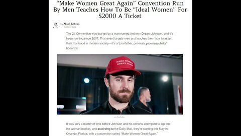 Make women great again? Why do ONLY women need to improve?