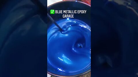 Blue Metallic Epoxy Garage 🥶 #shorts