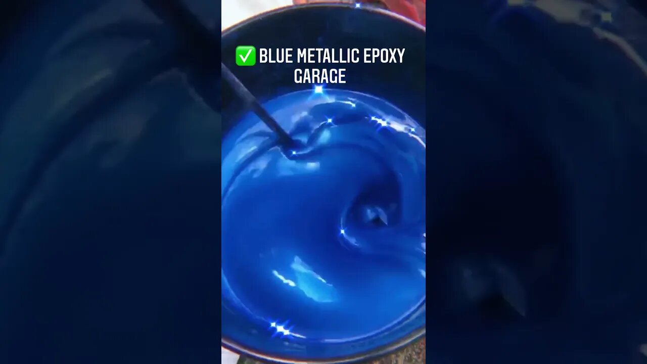 Blue Metallic Epoxy Garage 🥶 #shorts