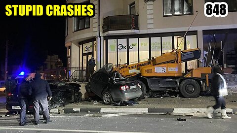 Stupid crashes 848 January 2024 car crash compilation